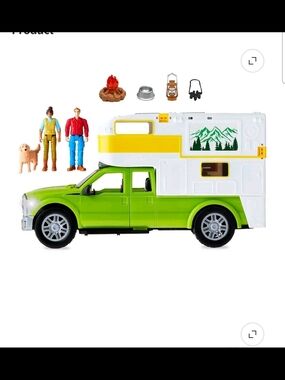 Adventure Force Ford F-350 Camping Adventure Vehicle Play Set, 8 Pieces